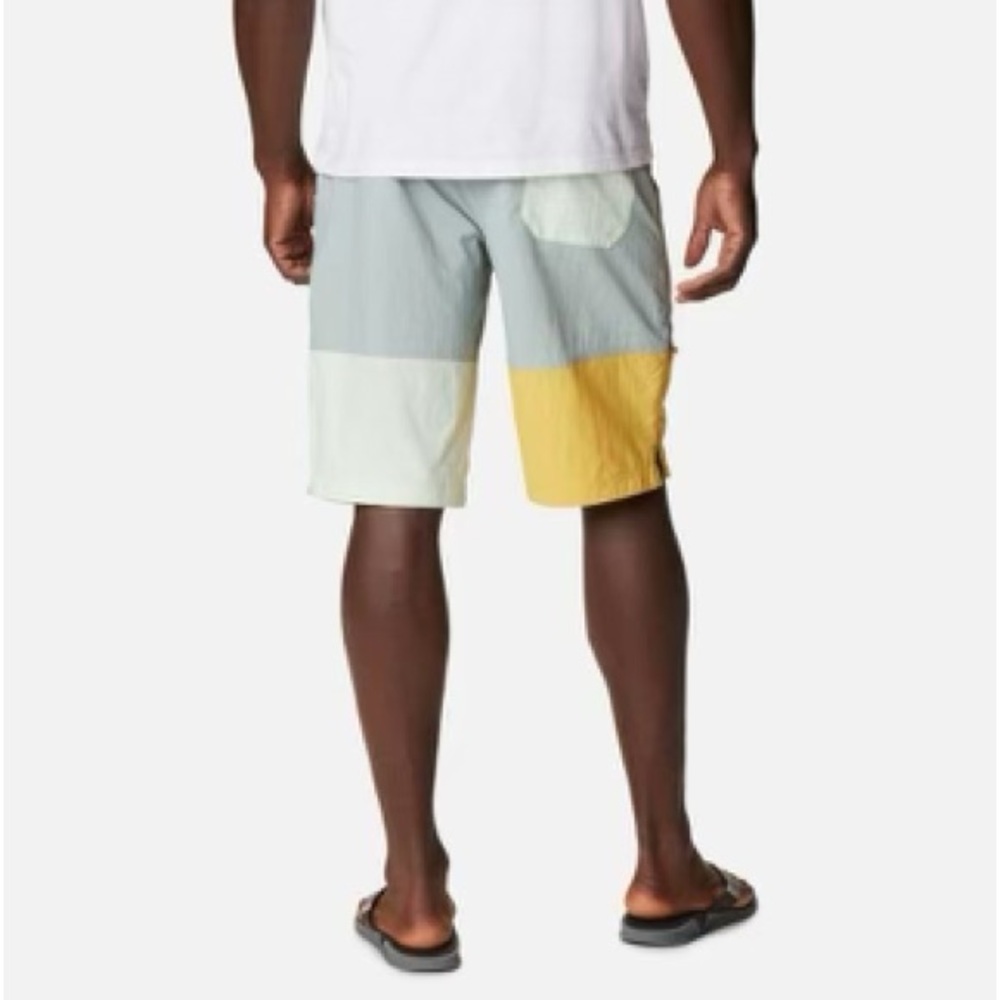 Columbia Summerdry Unlined WaterRepellent ColorBlock Adjustable Belt Nylon Short - Picture 2 of 12